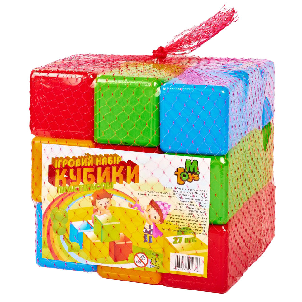 Игровой набор цветных кубиков 09064, 27 шт Винница - изображение 1