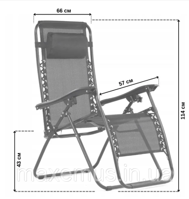 Набор шезлонгов 2 шт и столик Bonro SP167A садовые лежаки для отдыха и террасы черный Мостиська - фото 12