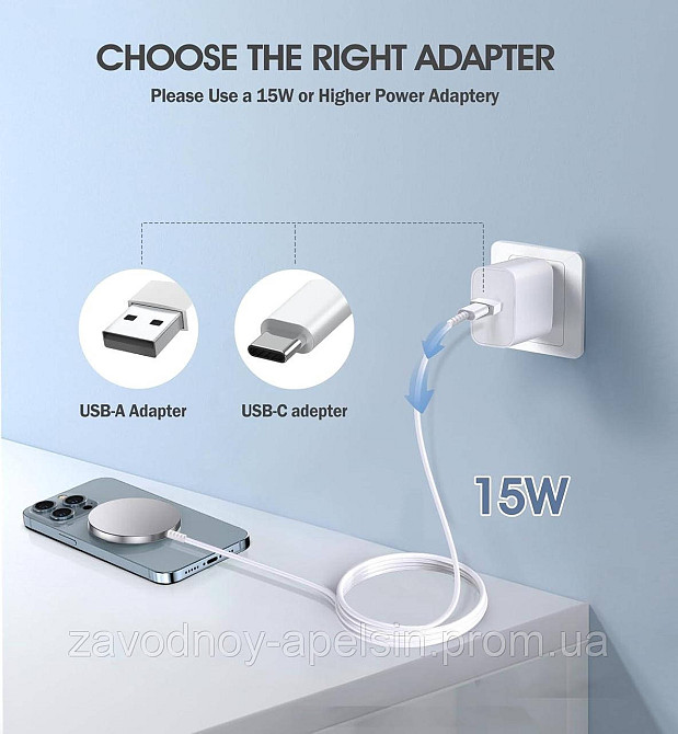 PD кабель магнит MagSafe 15W беспроводная зарядка Одесса - изображение 3