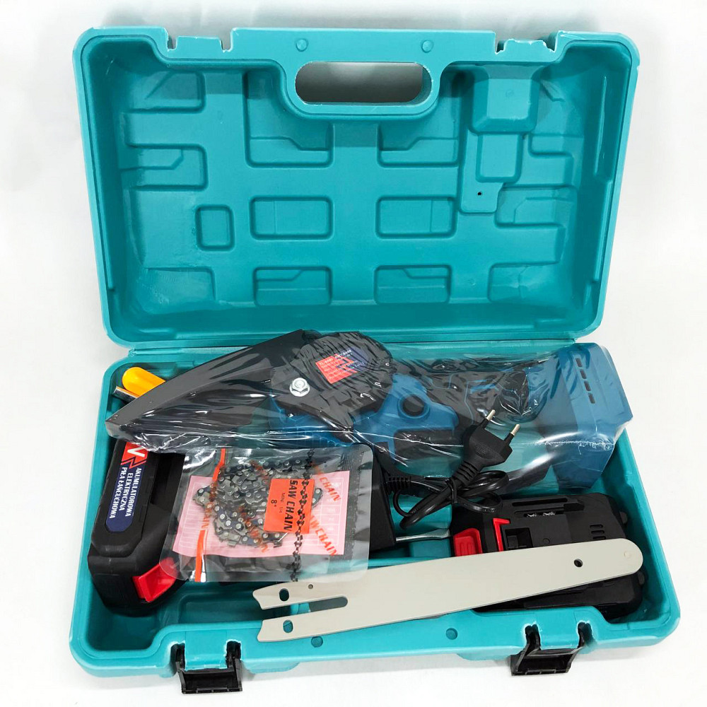 Ручна пила з шиною Domotec, Акумуляторна пилка для обрізання чагарників, Дачна пилка HO-60 Львів - фото 14