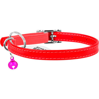 Нашийник для тварин WAUDOG Glamour з QR паспортом Д 17-20 см червоний (32753) Вінниця - фото 2