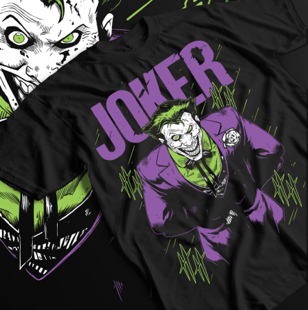 Футболка аниме Батман Комикс Джокер Вхо оверсайз (S/M/L) Черний AnimeJ0655 Днепр
