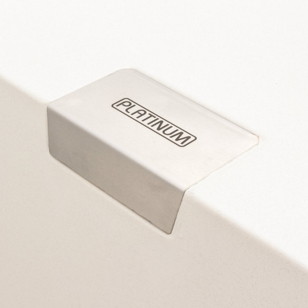 Гранітна мийка для кухні Platinum 8650 DIAMOND матова (білосніжна) Коломия - фото 7