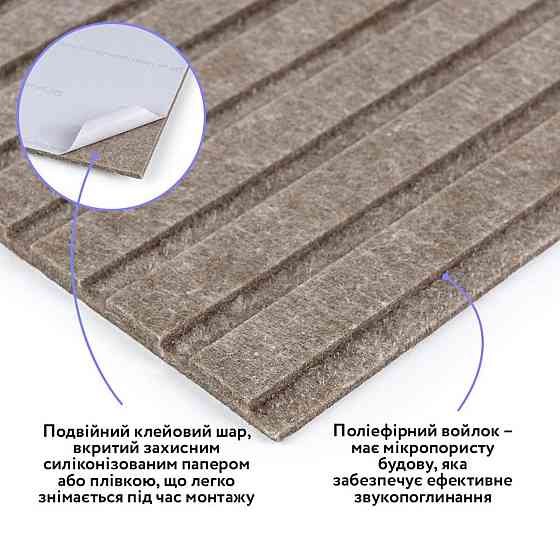 Звукоізоляційна панель 600х600х9мм Коричнева-SW-00002706 Київ
