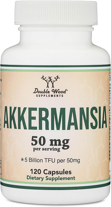 Пробиотик Double Wood Akkermansia 50 mg (5 Billion TFU), 120 capsules Луцьк - фото 1