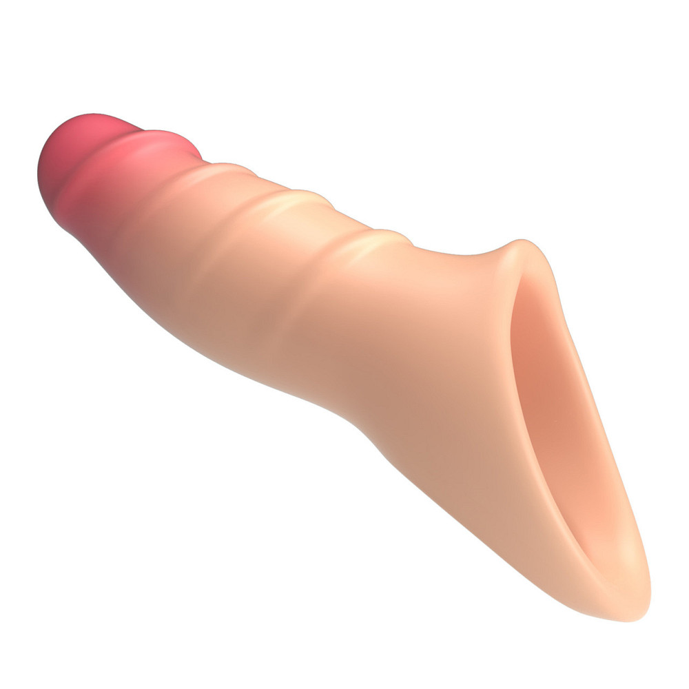 Насадка-подовжувач на пеніс PRETTY LOVE Damell Penis Sleeve, TPE, тілесний колір Sex Aura Київ - фото 8