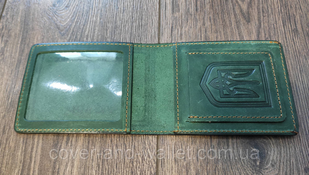 Обкладинка на посвідчення "Учасника бойових дій" УБД з кишенею зеленого кольору Київ - фото 3