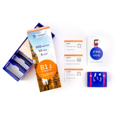 Обучающий набор English Student Карточки для изучения английского языка Student Intermediate B1.2, украинский (39122600) Винница - изображение 8