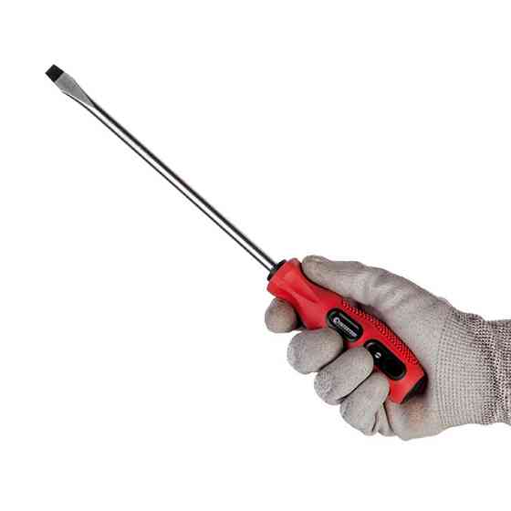 Викрутка шлицьова, SL8×200 мм, Cr-V INTERTOOL VT-3120 Киев