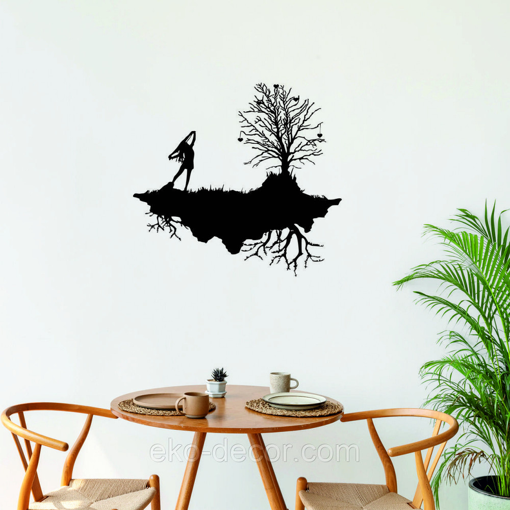 Декоративное настенное Панно «Дерево», Декор на стену 90*83 см, Черный Киев - изображение 2