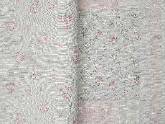 Шпалери вініл на флізеліні A.S.Creation Maison charme 0.53x10 прованс квіти троянди маленькі червоні на біло сірому Київ