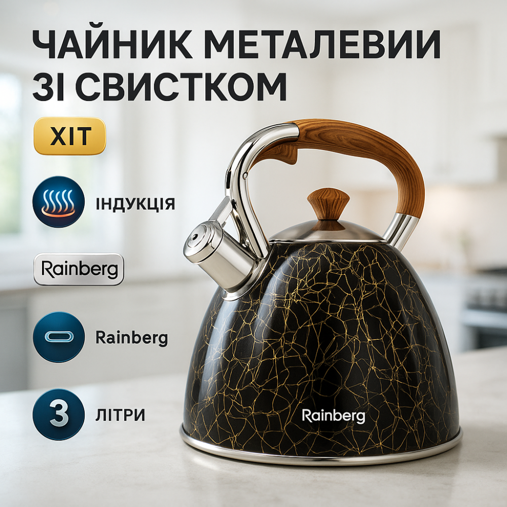 Чайник Rainberg RB-2311 для плити 3л CX-64 Львів - фото 11