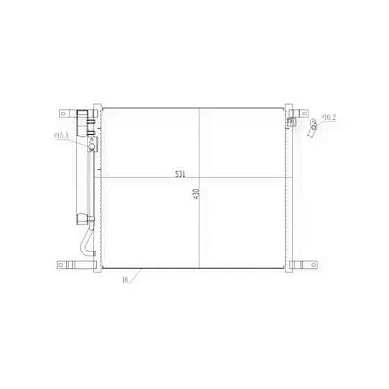 Радиатор Aveo-Т255 1,6 (08-), Vida (12-) 1,5 с рессивером кондиционера Мукачево