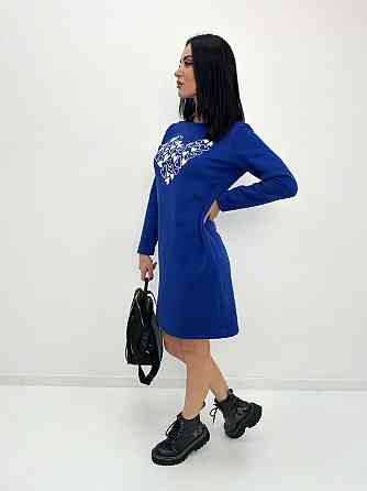 Теплое платье с принтом Romance 42-44, Электрик Киев