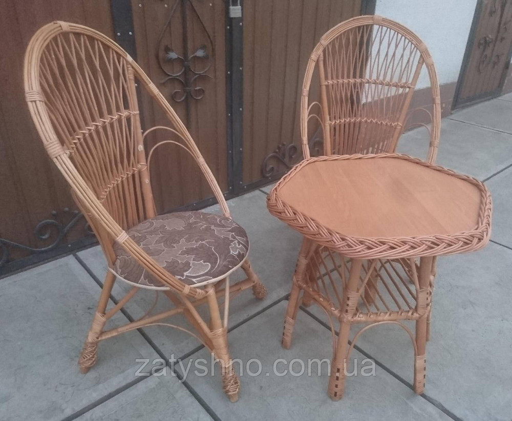 Кресла  плетеные с шестигранным столом из лозы Киев - изображение 6