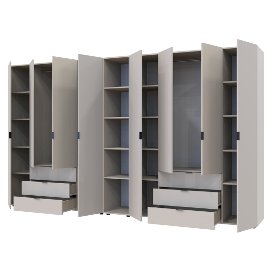 Комплект шкафов для одежды Doros Гелар (3 шт.) 348,2х49,5х203,4 см Кашемир (DRS-011255) Львов