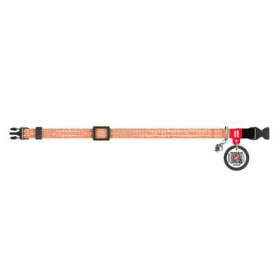 Ошейник для животных WAUDOG Re-cotton с QR паспортом, пластиковый фастекс XS оранжевый (16424) Винница