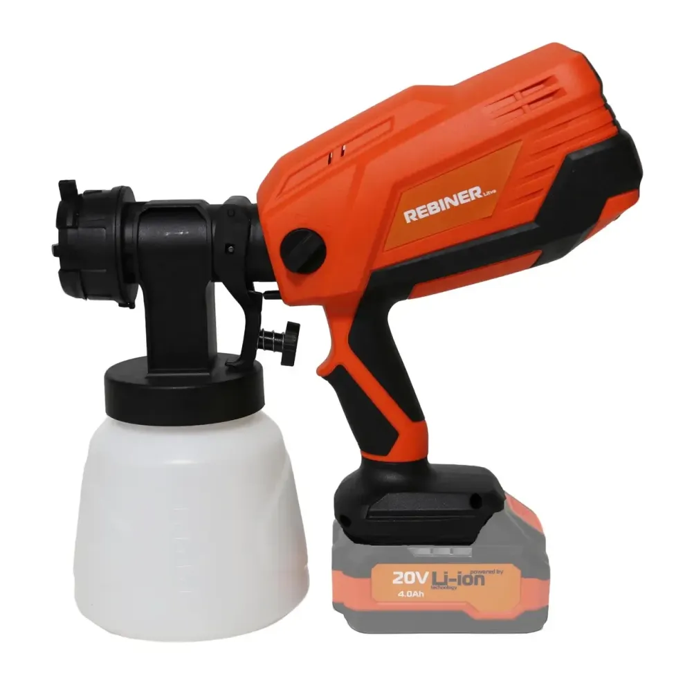 Пульверизатор акумуляторний Rebiner RSA-20Li, Фарбопульт акумуляторний для фарбування автомобіля сопло 1.8 мм Без АКБ та ЗП Львів - фото 10