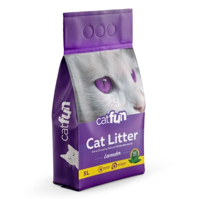 Наповнювач для туалету Catfun бентонітовий з ароматом лаванди 5 л (8683655071452) Вінниця - фото 1