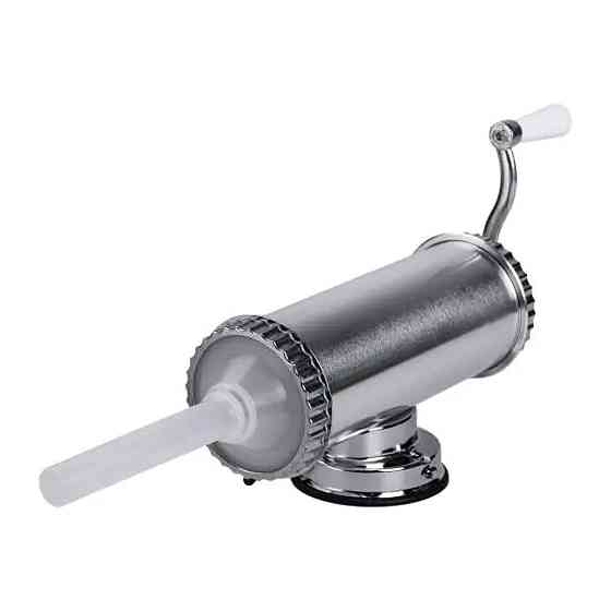 Шприц для колбасы ручной 8×25 см горизонтальный колбасный шприц 1.5 л для фарша 3 насадки 16788-1 Киев