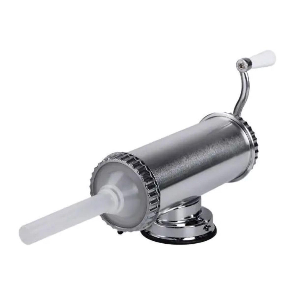 Шприц для колбасы ручной 8×25 см горизонтальный колбасный шприц 1.5 л для фарша 3 насадки 16788-1 Киев - изображение 3