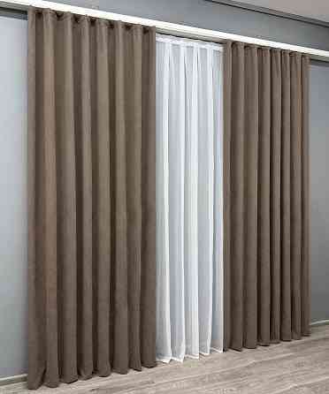 Комплект готовых штор VR-Textil Микровелюр SPARTA № 1036ш Мокко 200х290 см 2 шт (32-292) Киев