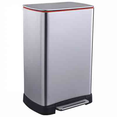 Контейнер для сміття JAH з педаллю і внутрішнім відром срібний металік 30 л (6311) Вінниця