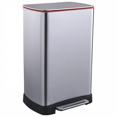 Контейнер для сміття JAH з педаллю і внутрішнім відром срібний металік 30 л (6311) Вінниця - фото 1