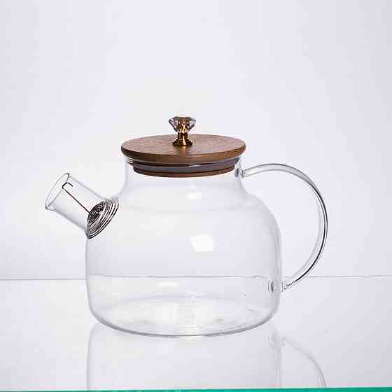 Yiwu Чайний сервіз із товстого скла 8 предметів з бамбуковою підставкою для чашок 64486-23 Коломыя