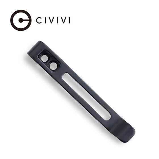 Клипса карманная стальная черная Civvivi без винтов CA-05A-V1 Киев