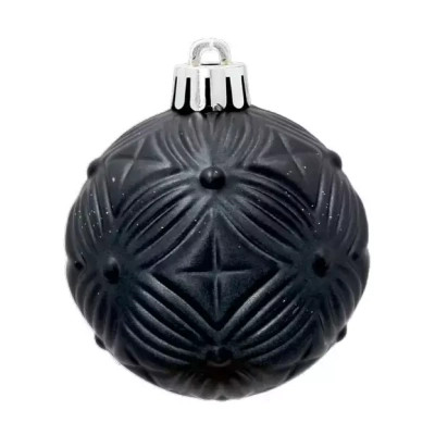 Ялинкова іграшка Chomik пластикові кульки компл. 16 шт, 6см, чорні (5900779853140_2) Вінниця - фото 2