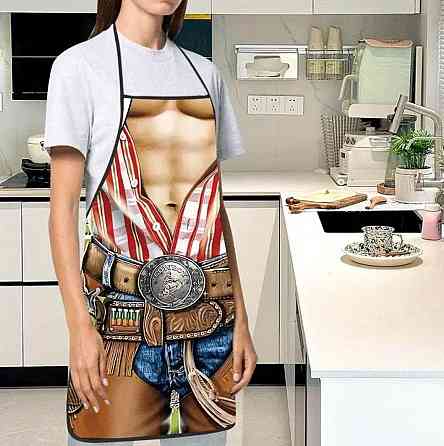 Фартук с приколом Ковбой 73 на 57 см разноцветный Киев