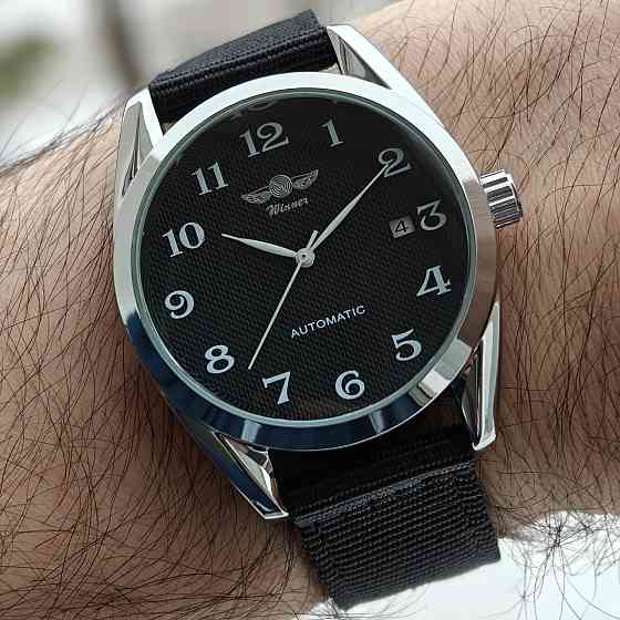 Годинник чоловічий механічний Winner Handsome Textile Black (2 ремінці) Вінниця