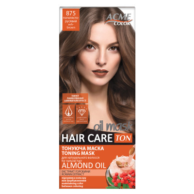 Відтінковий бальзам Acme Color Hair Care Ton Oil Mask 875 - Попелясто-русявий (4820197009473) Вінниця - фото 1