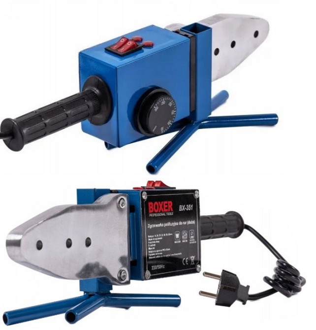 Паяльник для пластикових труб BX-351 2850Вт із тефлоновими насадками 16–63мм у металевому кейсі Одеса - фото 3