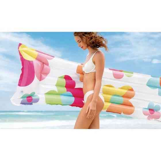 Матрац надувний пляжний "Квіти" 59720-7, 183 x 69 см Вінниця