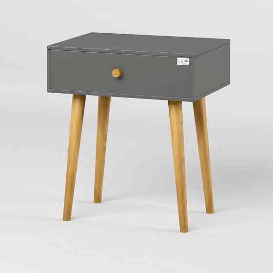 Тумба прикроватная LION Хьюге-4 Антрацит (LION-041011) ТОП Львов