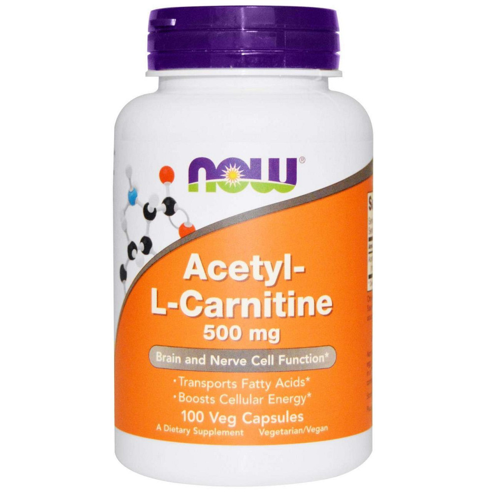 Ацетил карнитин Now Foods Acetyl-L-Carnitine 500 мг 100 капсул Киев - изображение 1