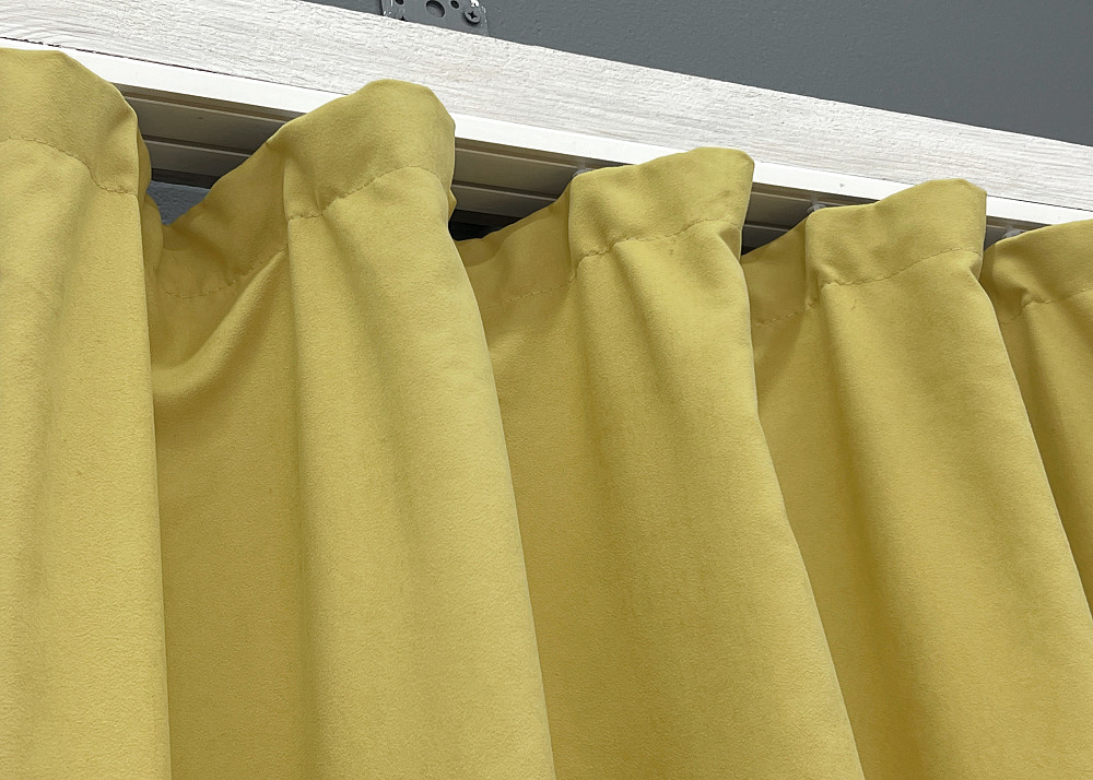 Комплект коротких штор VR-Textil Нубук однотонний № 1520ш Світло-золотистий 130х170 см 2 шт (35-0416) Київ - фото 8