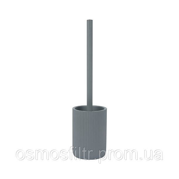 Гарнітур для WC Axentia Samos сірий полігума щітка нерж  Ø 9,5 см Н 37,5 см (135835) Київ - фото 1