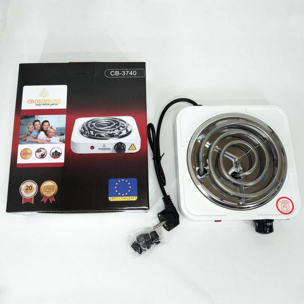 Электроплита настольная от сети Crownberg CB-3740, Плита электрическая настольная компактная XK-31 Львов - изображение 13