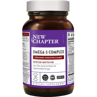 Жирные кислоты New Chapter Омега 3 Комплекс, Omega 3 Complex, New Chapter, 30 желатинов (NC0292) Винница - изображение 1
