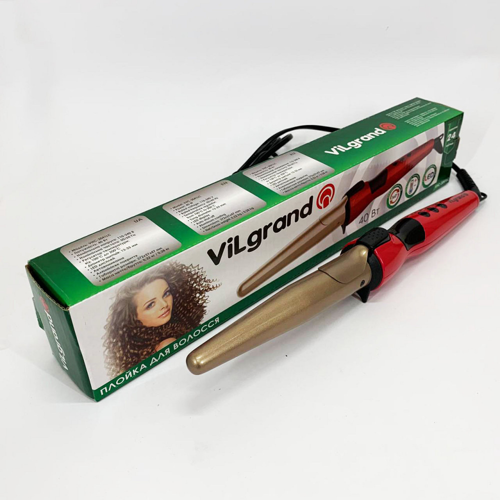 Щипці плойка кучері для волосся ViLgrand VHC-3041LC 40 Вт, Професійна плойка для завивки волосся KQ-53 Львів - фото 3