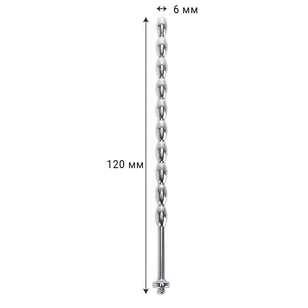 Уретральний стимулятор металевий Straight Rod 120x6 мм Сріблястий Вінниця - фото 5