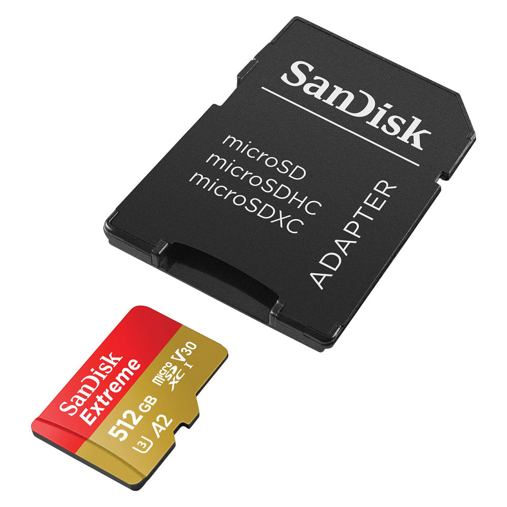 Карта памяти 512 ГБ microSDXC UHS-I U3 A2 SanDisk Extreme SDSQXAV-512G-GN6MA Киев - изображение 2
