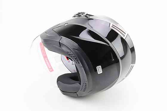 Шолом відкритий+відкидні окуляри BLD-708 М (57-58см), ЧОРНИЙ глянець Киев