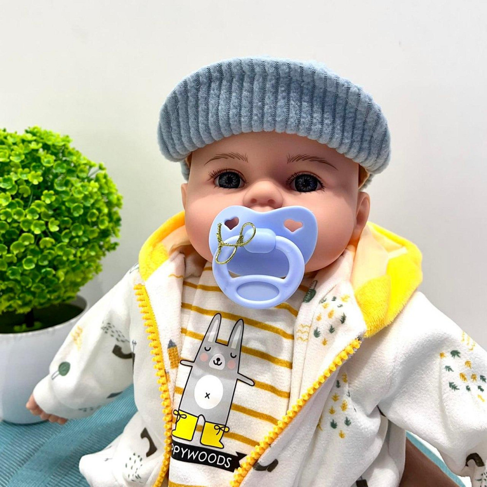 Лялька-пупс м'яконабивна з соскою та звуковими ефектами рус 44см Вид 1 (M 5924 І UA) Чернігів - фото 4