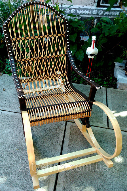 Качалка плетеная с оригинальным дизайном | кресло-качалка для отдыха садовая для дачи Киев - изображение 6