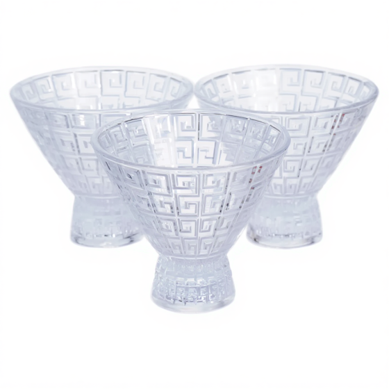 Набір креманок на ніжці 6 шт креманки скляні для десертів, морозива, желе набір 200 мл 64486-22 Київ