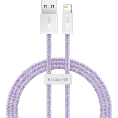 Дата кабель USB 2.0 AM to Lightning 1.0m 2.4A purple Baseus (CALD000405) Вінниця - фото 1